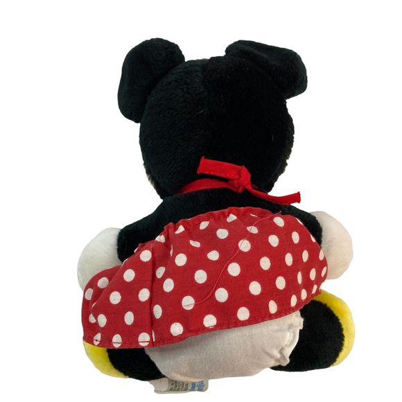 Disneyland Vintage Minnie Mouse Plush Red Polka Dot Dress Walt Disney World - Picture 4 of 9